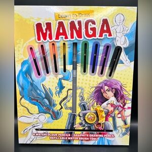 Manga- Learn to draw book- Anime Character Art Set- Small sticker residue front